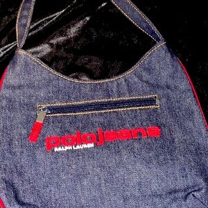 Vintage Ralph Lauren Polo Jeans Denim Shoulder Bag